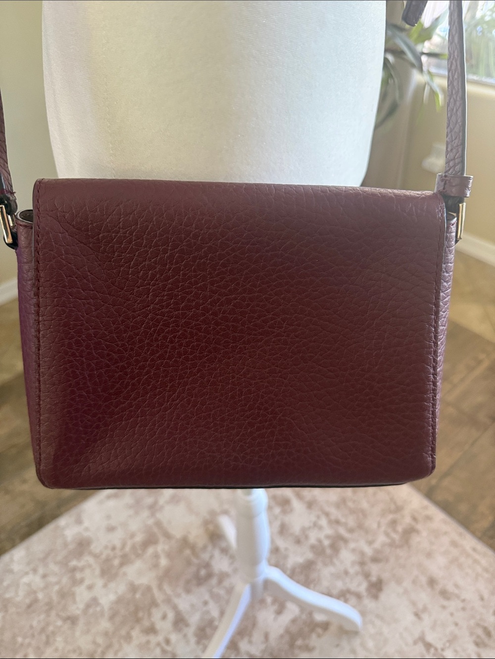 kate spade Plum Pebbled Leather Crossbody Bag with Gold Hardware - Picture 5 of 7